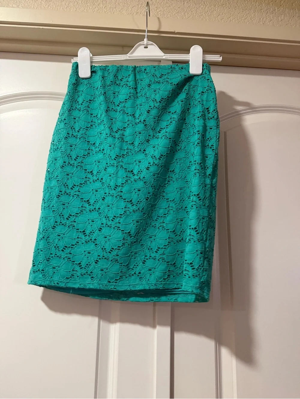 Alfani Teal Lace Pencil Skirt Size 4P